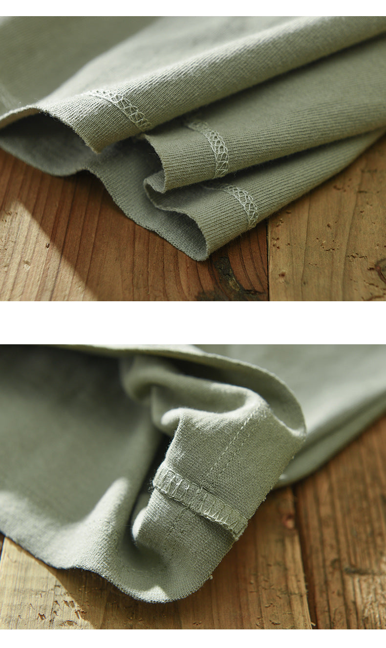Men's Cotton Simple Long-sleeved T-shirt