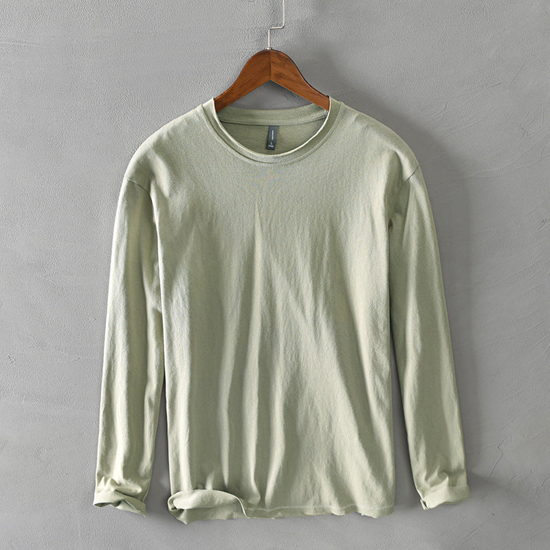 Men's Cotton Simple Long-sleeved T-shirt