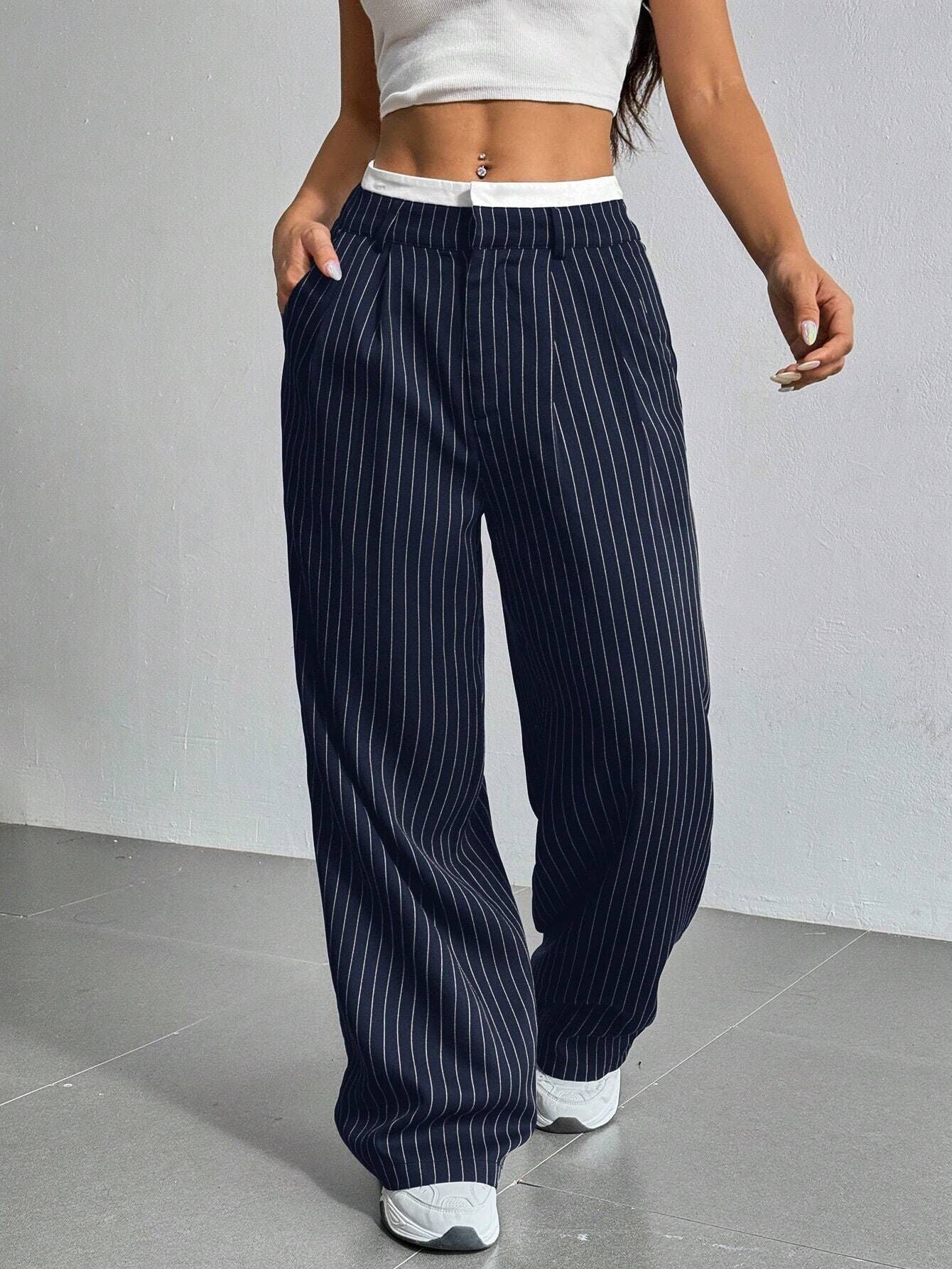 Women’s Stripe Motion Pants – Tailored Look, Lightweight Feel