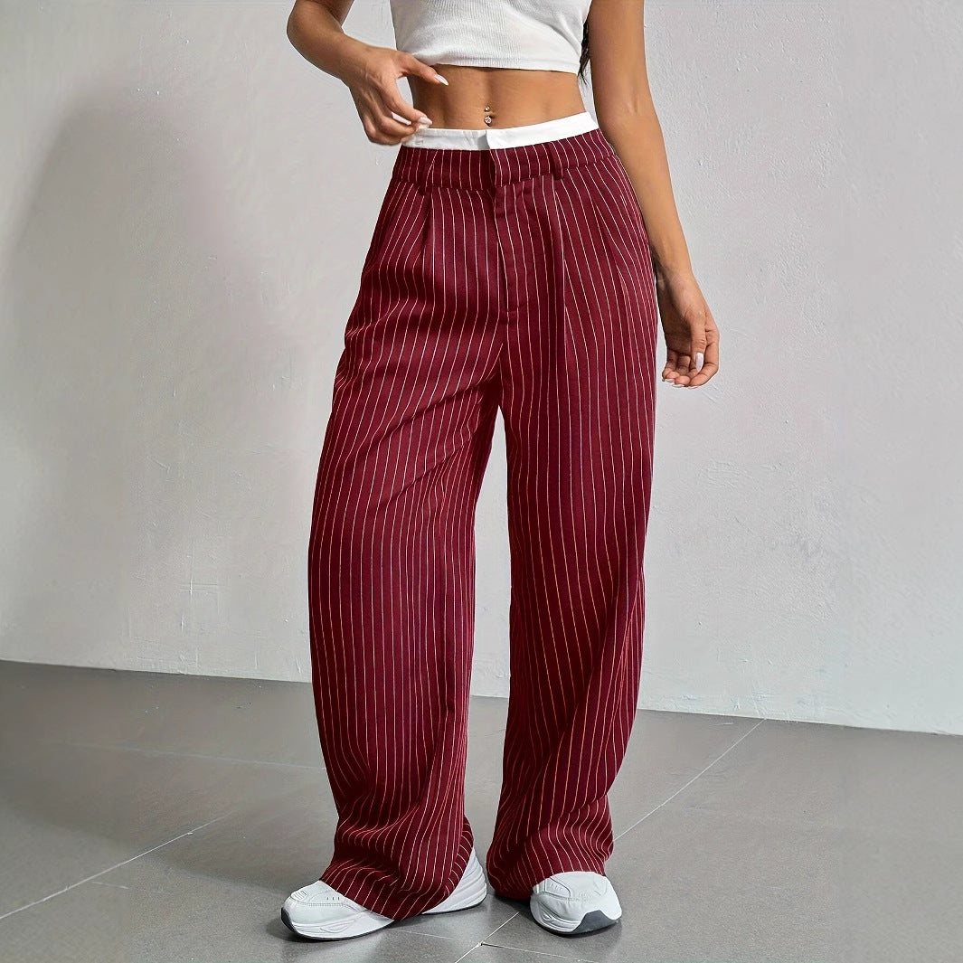 Women’s Stripe Motion Pants – Tailored Look, Lightweight Feel