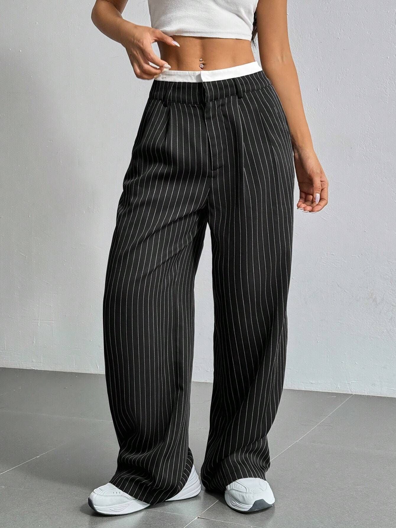 Women’s Stripe Motion Pants – Tailored Look, Lightweight Feel