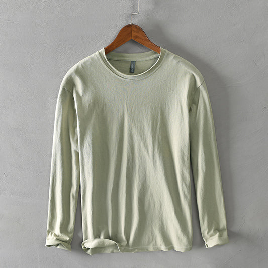 Men's Cotton Simple Long-sleeved T-shirt