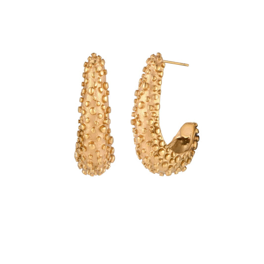 Textured Crescent Hoops