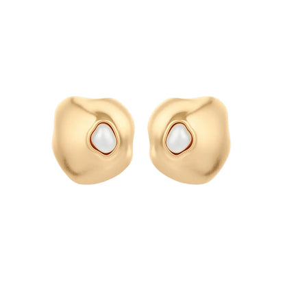 Fluid Form Pearl Studs