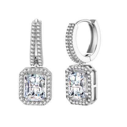 Emerald Cut Moissanite Drops
