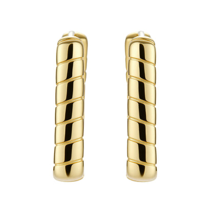 Bamboo Huggie Hoops