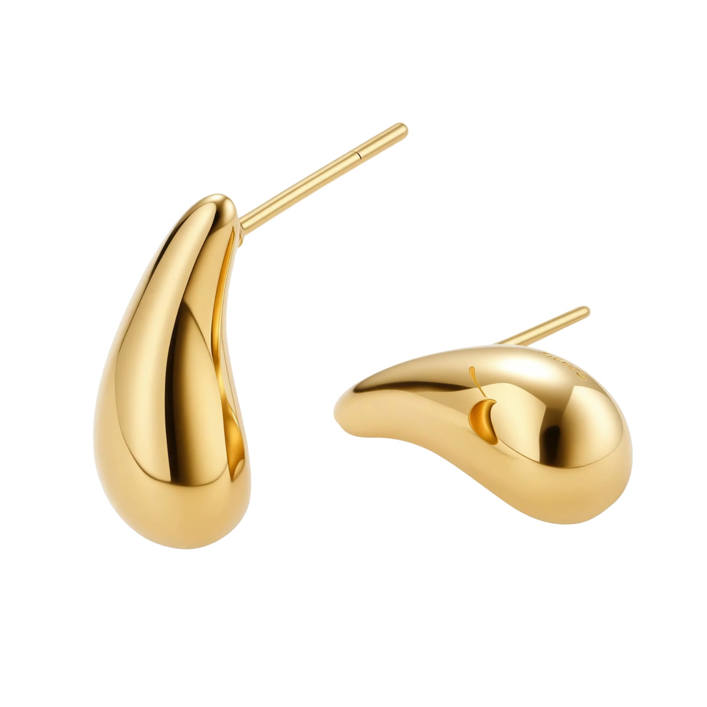 Golden Teardrop Studs