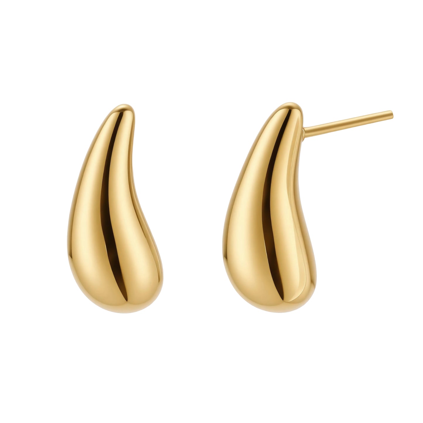 Golden Teardrop Studs