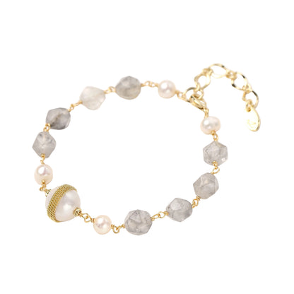 Baroque Pearl Crystal Bracelet