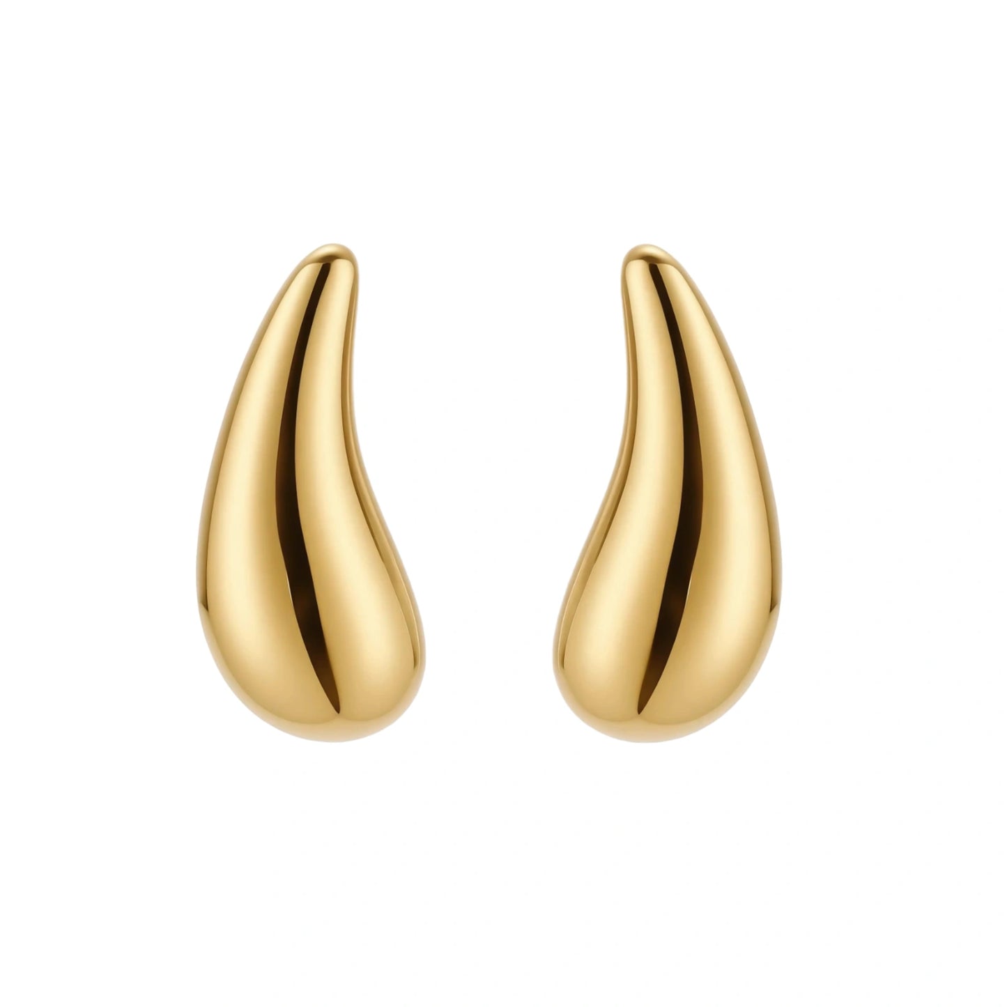 Golden Teardrop Studs