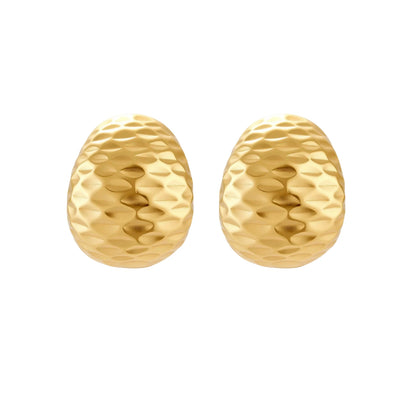 Hammered Gold Huggies | Textured Sterling Silver