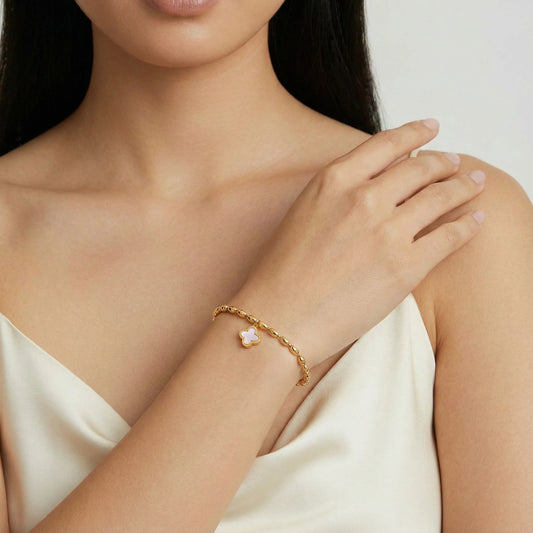 Lucky Clover Beaded Bracelet | Feminine Energy