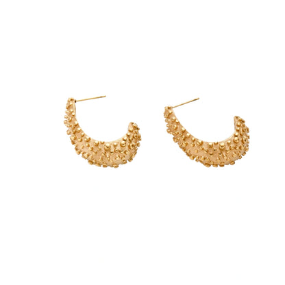 Textured Crescent Hoops
