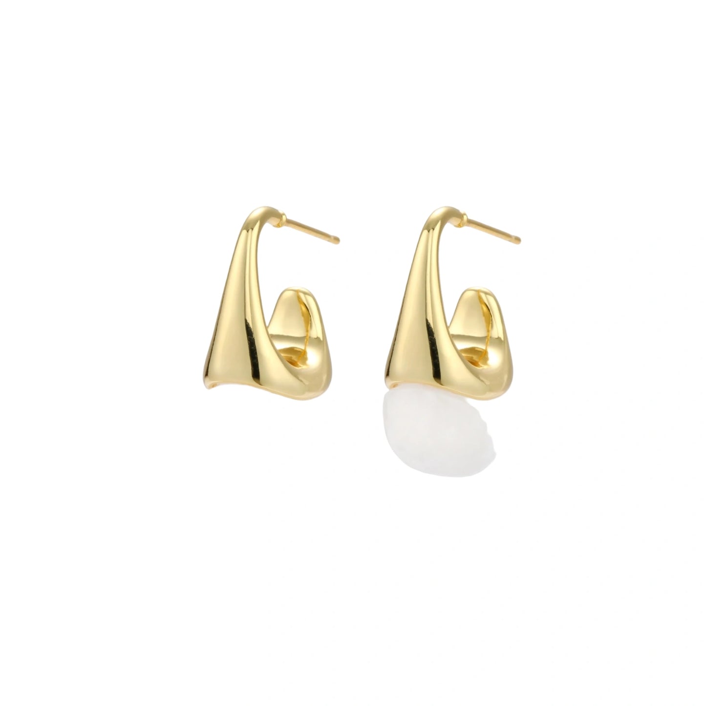 Sculptural Cone Hoops
