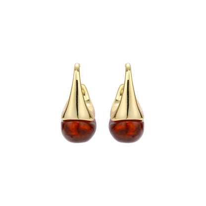 Amber Flow Drop Earrings