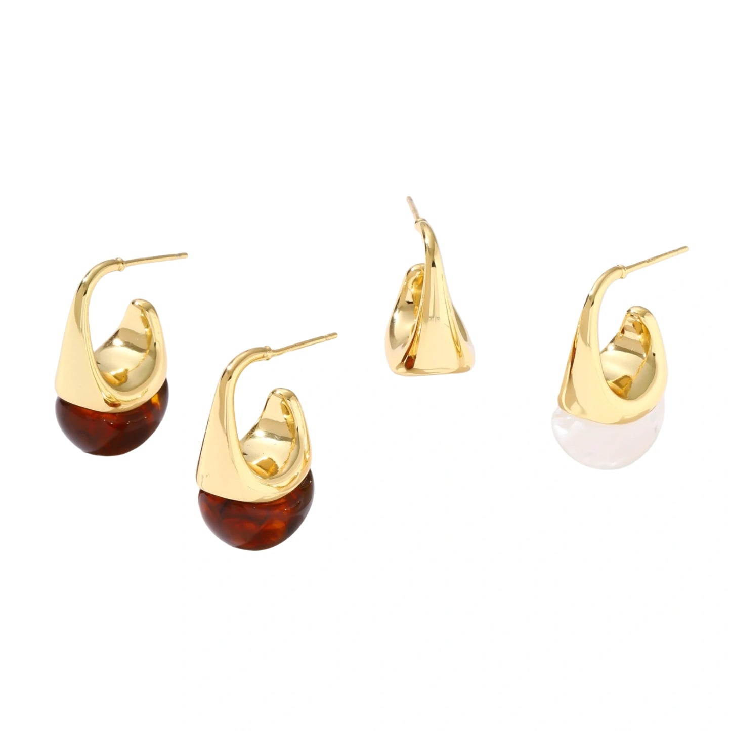 Amber Flow Drop Earrings