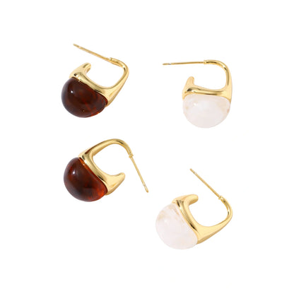Amber Flow Drop Earrings