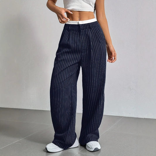 Women’s Stripe Motion Pants – Tailored Look, Lightweight Feel